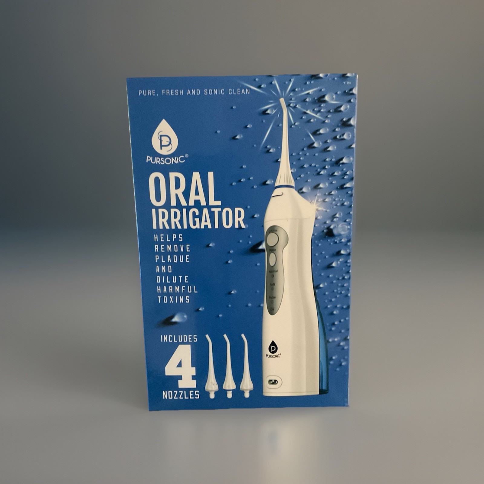 Pursonic Rechargeable Oral Irrigator with 4 Interchangeable 