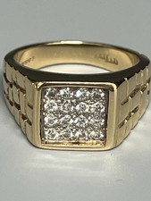 18ct GOLD GENTS DIAMOND RING