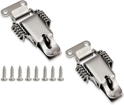 Heavy Duty Stainless Steel 304 Spring Hasp Toolbox Toggle Latches Lock Wood Suit