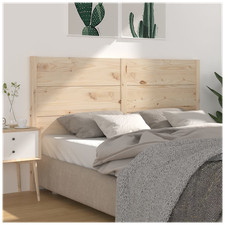 Headboard Solid Pine Natural 206 x 100 cm Rustic Wooden Bed Back Panel Sturdy4cm