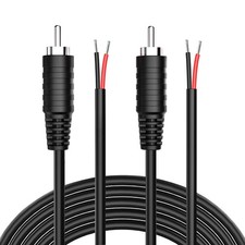 Pixelman 18AWG 6ft 2Pcs Thick RCA Plug Speaker Wire, Male 6Ft-2 PCS