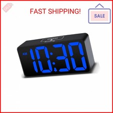 DreamSky Small Digital Alarm Clock for Bedroom, Large Big Numbers Display with B
