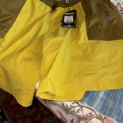 Colmar Men s Stretch  Shorts Curry Deep Olive Size 50 34 Made in China NWT