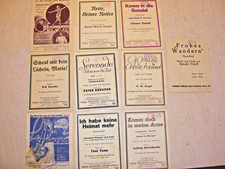 10x alte Noten kleine Ausgaben Fliegende Blätter Gesang Gitarre Klavier