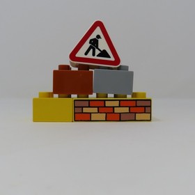 LEGO DUPLO Bob the Builder Figure & Blocks 2005 Authentic Figure Incomplete