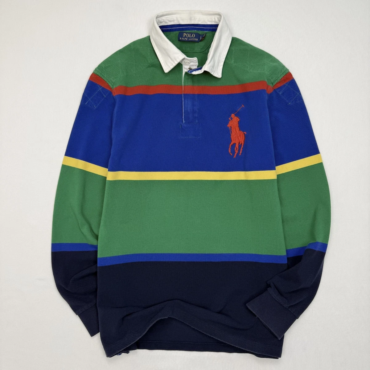 トップス Ralph Lauren Big Pony Rugby Shirt 90sY2K POLO RALPH LAUREN The RL Fleece Big Pony Rugby | endource