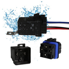 4-PIN 40/30 AMP 12 V DC Waterproof Relay Kit Harness Socket - Heavy Duty 12 AWG