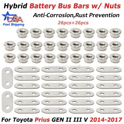 For 2004-2015 Toyota Prius Hybrid Battery Bus Bars w/ Nuts Set of 26 Replacement