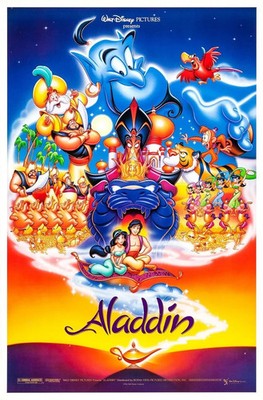 DISNEY'S ALADDIN (1990) Original Movie poster D/S numbered NM condition !