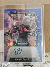 2024 Panini Prizm Draft Picks - Signing Day Emani Bailey TCU Blue Prizm /149