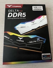 TEAMGROUP T-Force Delta RGB DDR5-6000 Desktop Memory Module 16GB RAM BLACK 