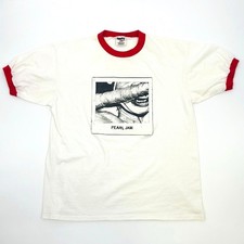 Vintage 1996 Pearl Jam Very Rare Seattle WA Concert Tee Size XL Oneita Ringer