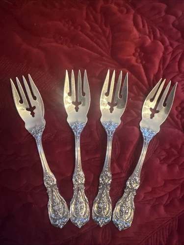 Reed & Barton Francis 1 Old Mark Salad Fork Sterling Silver (150gr) Total Of 4