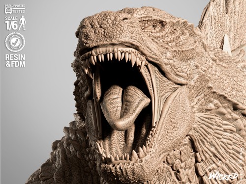 3D Printed Fan Art Godzilla Sculpture by Wicked - Picture 5 of 24