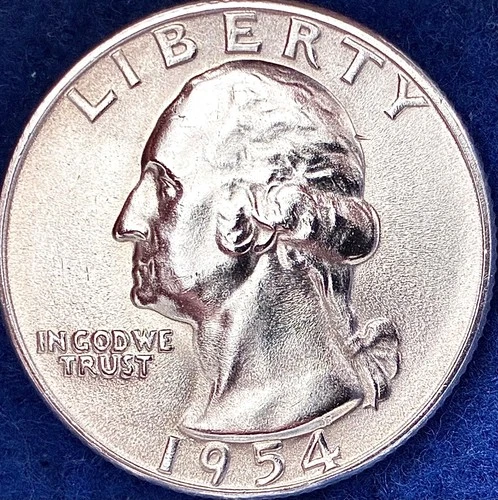 1954-S Washington Silver Quarter Ch BU++