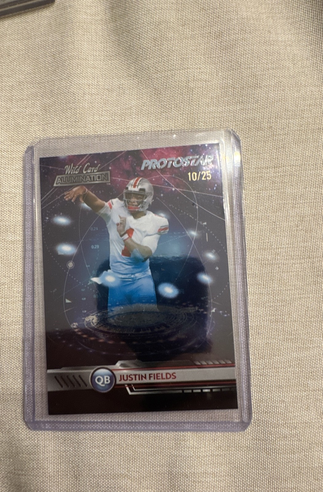 2021 Wild Card Alumination - Protostar Justin Fields #PS-3 Platinum /25 (RC)