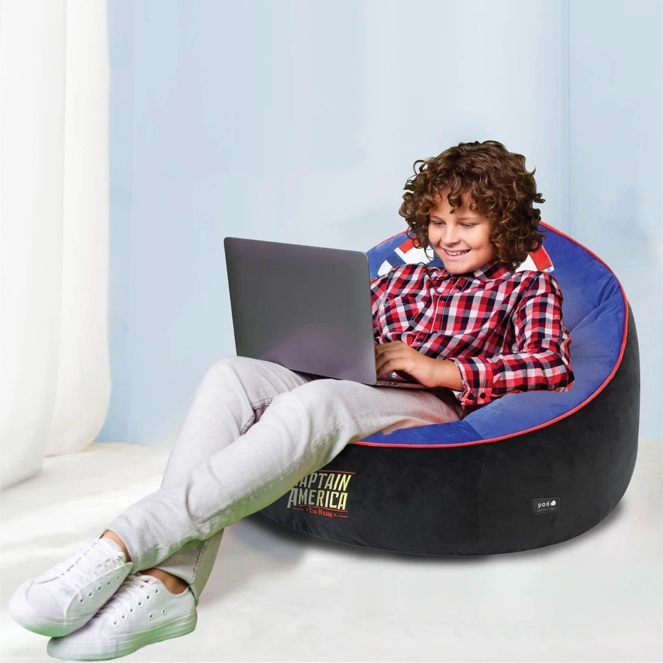 Marvel Captain America Kids Chair - Foam, Carry Handle Foto 3 de 4