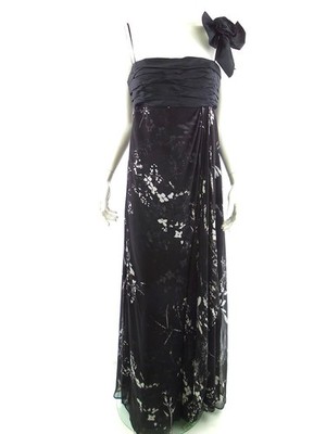 JS BOUTIQUE Damen Ballkleid/Abendkleid Gr. 38 Schwarz Ärmellos Lang Schulterfrei
