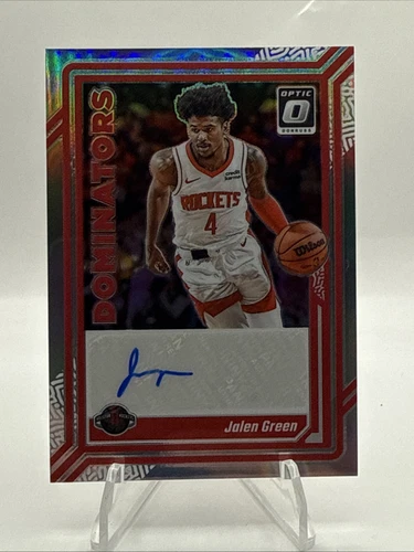 2023-24 Donruss Optic Jalen Green Holo Dominators Auto /99 Rockets