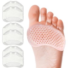 6 Pcs Metatarsal Pads Soft Gel Ball of Foot Cushions Breathable Sleeve