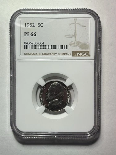 1952-P Jefferson Nickel Proof — photo from the most recent tracked eBay sale