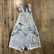 Marks Spencer Looney Tunes 90s Style Kids Overalls Tweety Bugs Bunny 9-10 Year
