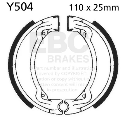 EBC Brakes, Brake shoe - Y504