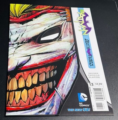 Batman #13 (2012) Joker Die Cut Cover VF+ DC Comics Death of the Family