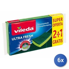 6X Sponge Ultra Fresh Fiber 2 1 Pieces Vileda
