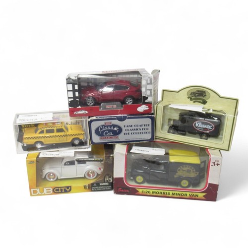 1959 Lot of 6 Model Cars Boxed, Saico, Jada Toys Dub City, BMW, Preloved