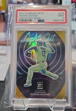 2022 Panini Donruss Optic - Lights Out Shohei Ohtani #LO-6 Gold Prizm 3/10 MINT