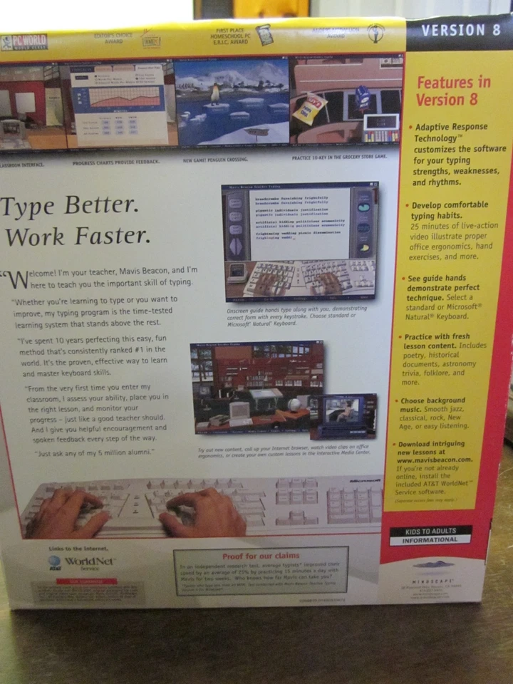 Vintage Mavis Beacon Teaches Typing Version 8 - New Old Stock , New in box - Image 2 of 4