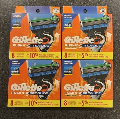 Gillette Proglide Fusion 5 Razor Blade Refills 8 Cartridge LOT OF 4 (32pcs) NEW