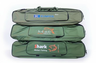Angeltasche 80cm Rutentasche stabil 2 Fächer + Frontfach mit Gurt Rutenfutteral