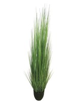 Artplants Kunstgras Fuchsschwanzgras Tongli Im Dekotopf, GrüN, 180 Cm