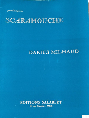 Scaramouche Darius Milhaud Vintage Sheet Music