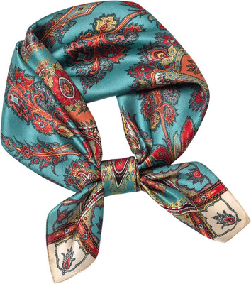 100% Mulberry Silk Scarf 25.6''x25.6'' Square Women Neckerchief Headscarf - Lightw
