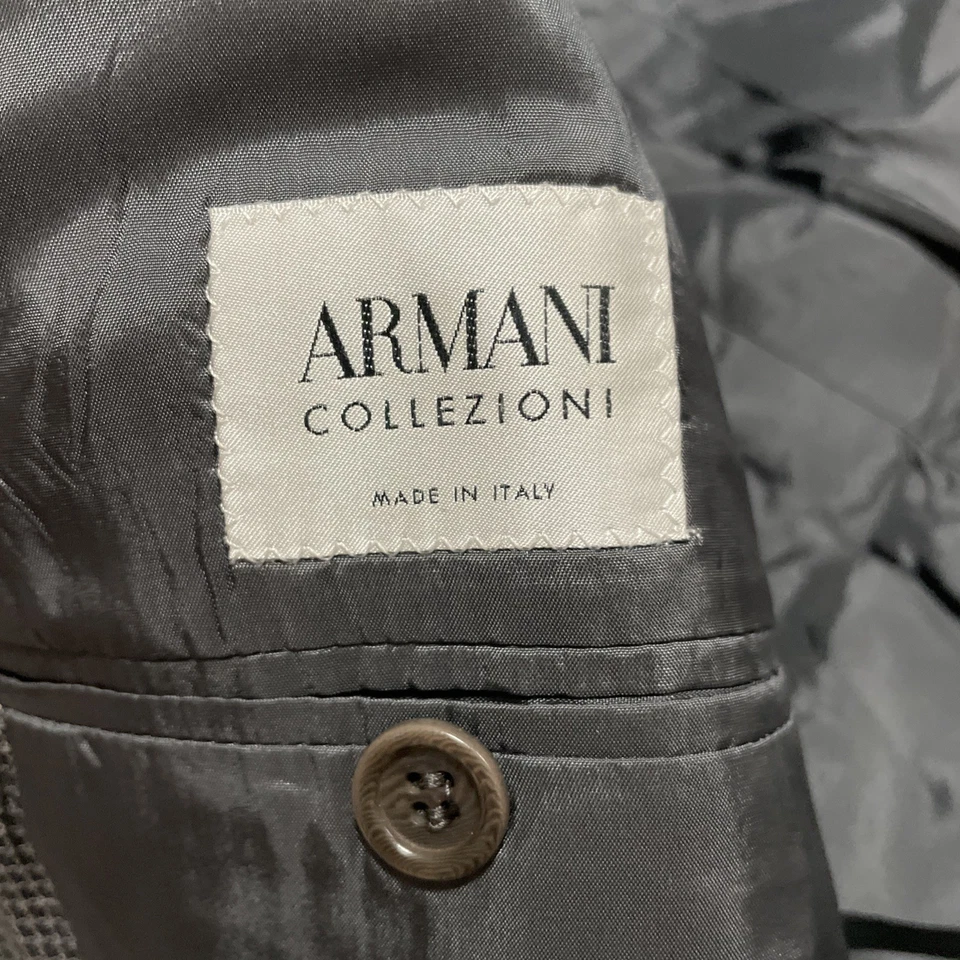 Blazer Chaqueta Deportiva Vintage Armani Collezioni Negro Tejido Geométrico Texturizado 46L Foto 3 de 4