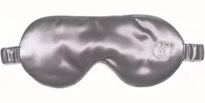 Silver 100% Mulberry Silk Sleep Mask 22 Momme Blackout Eye Mask (The Silk Club)