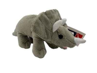 Triceratops dinosaur plush blanket length about 19 cm cute pretty gray