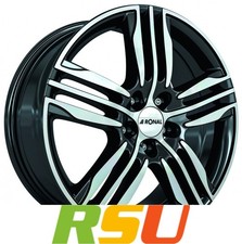 Ronal R57 schwarz-frontkopiert 7.5x17" ET48 LK5 112 ML 76 Alufelgen 17 Zoll