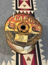 Vintage Carol Cable Co METAL Wire Spool Pawtucket RI Industrial Decor #16 TFF