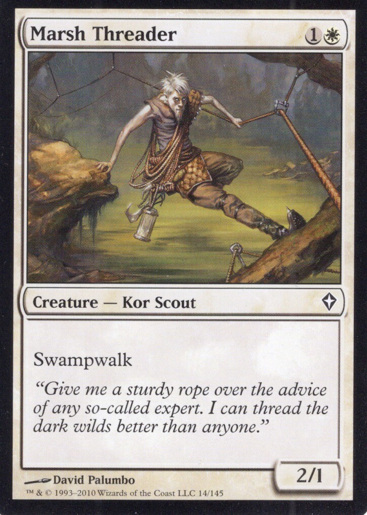 4X MARSH THREADER 14/145 WORLDWAKE MTG MAGIC NM X4 (yourdeckbuilder)