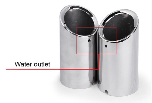 New 2Pcs Silver Exhaust Muffler Tail Pipe Tip Tailpipe for Audi Q3 2012-2014 - Picture 5 of 8