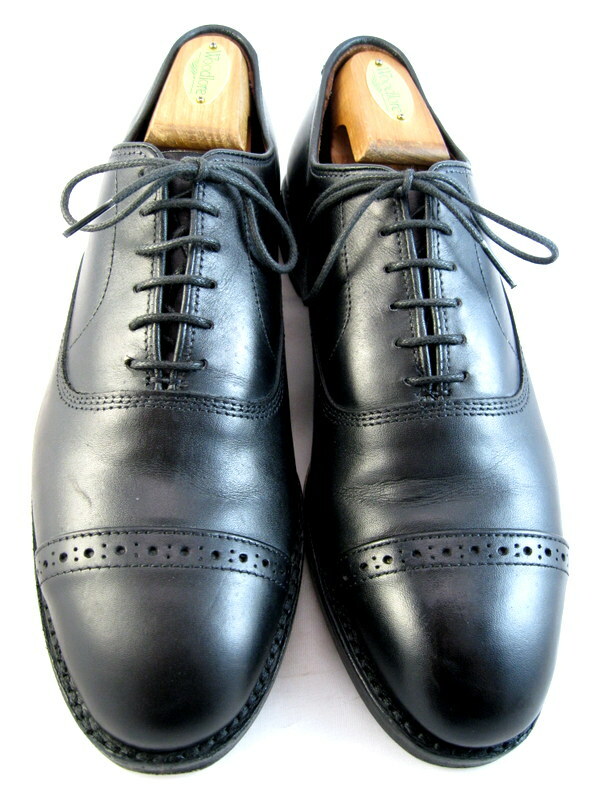 Leather Cap-Toe Oxfords 7.5 