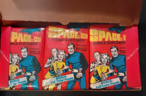 Vintage 1976 SPACE 1999 Full WAX Box 24 SEALED PACKS UNPUNCHED Display ANDERSON - Bild 3 von 4