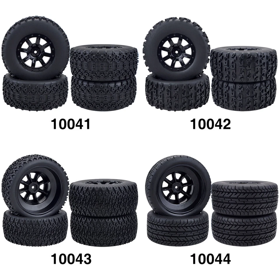 4x RC Wheels Tires 12mm Hex for 1/10 Short-course Truck HSP Traxxas Slash HPI - Image 3 of 4