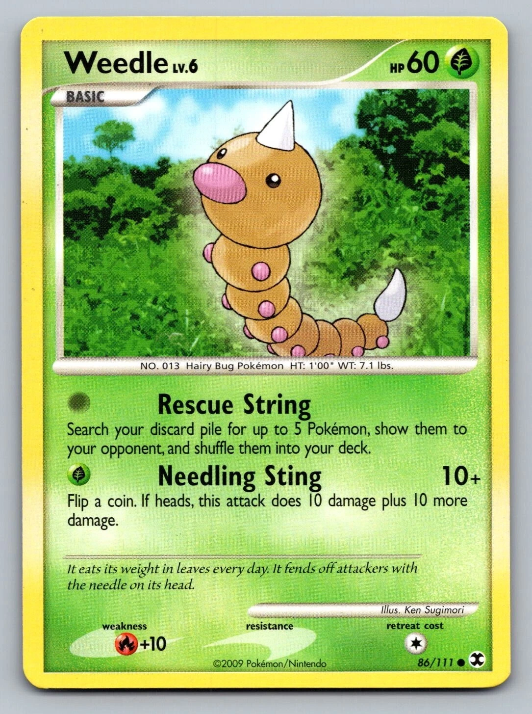 Pokemon TCG Rising Rivals Weedle #86