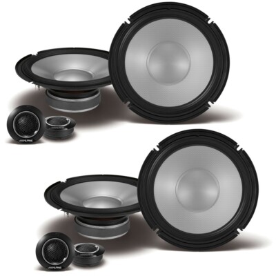Alpine S2-S80C 340W 8'' 2-Way Component Car Speaker System (2 Pairs)