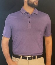 Kirkland Signature Men  s Short Sleeve Performance Polo Shirt, Purple, M